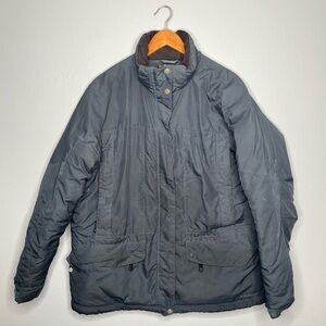 Vintage L.L. Bean Quilted Puffer Jacket Gray Classic Primaloft Outdoor Coat